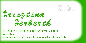 krisztina herberth business card